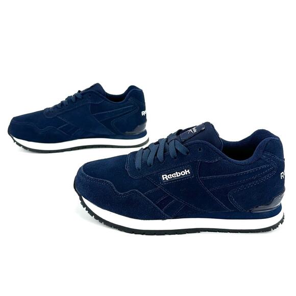 Reebok Classic Sneaker Women Size 8 Navy Suede Memory Tech Harman Max Trax New - Picture 1 of 15